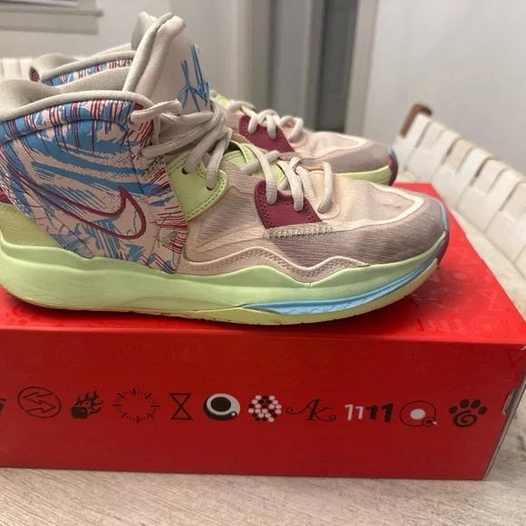 Nike Kyrie Infinity- Multicolor Athletic Sneakers - Pink, Yellow, Blue - Picture 3 of 10